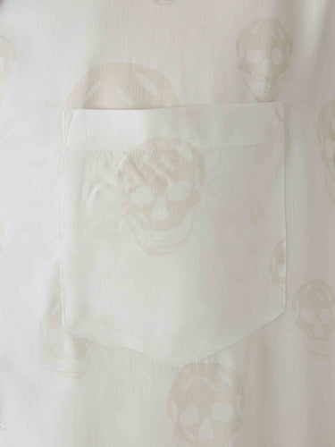 Alexander McQueen Hombre Barcelona Camisa Casual Calavera color Blanco sku 532-000705 01 - Foto 4