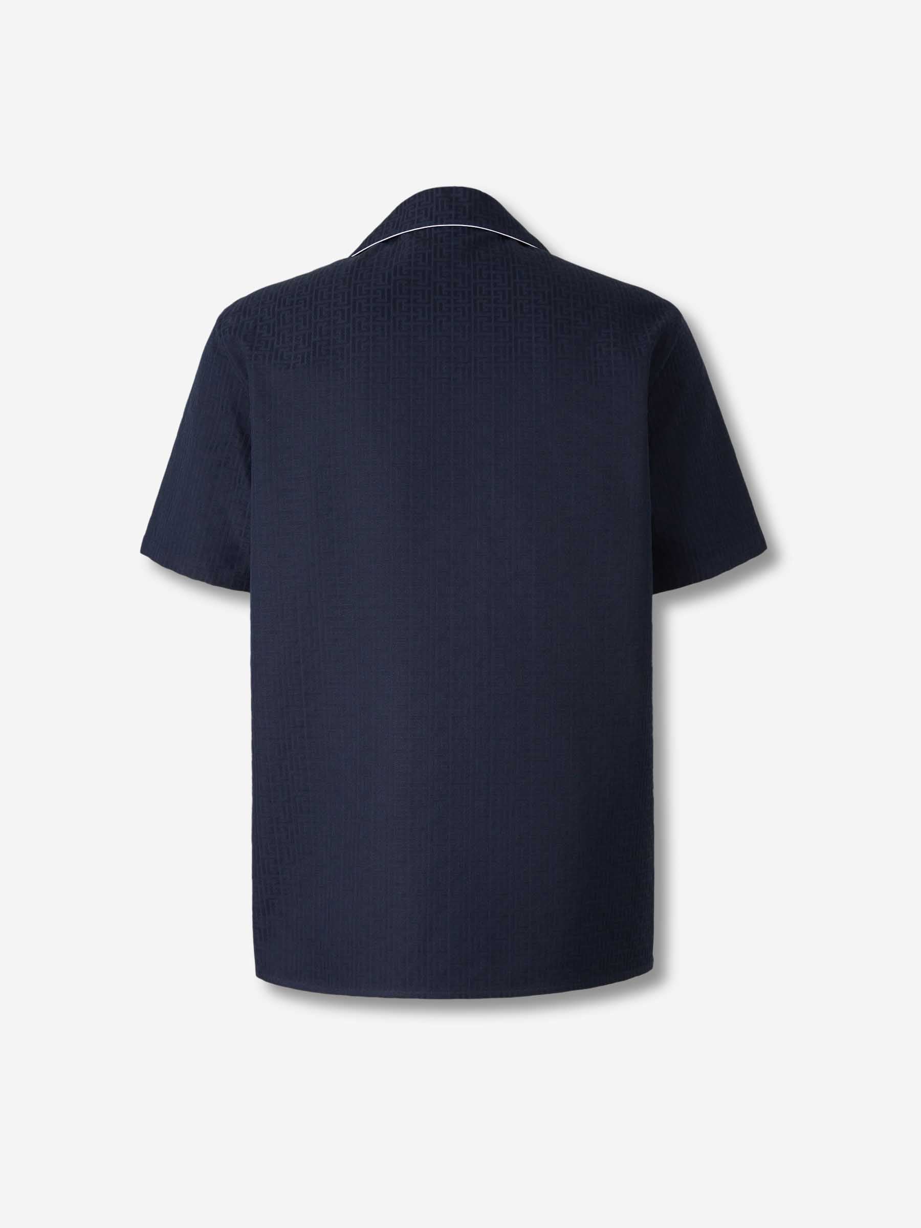 Balmain Hombre Barcelona Camisa Manga Corta color Azul Noche sku 532-000712 01 - Foto 2