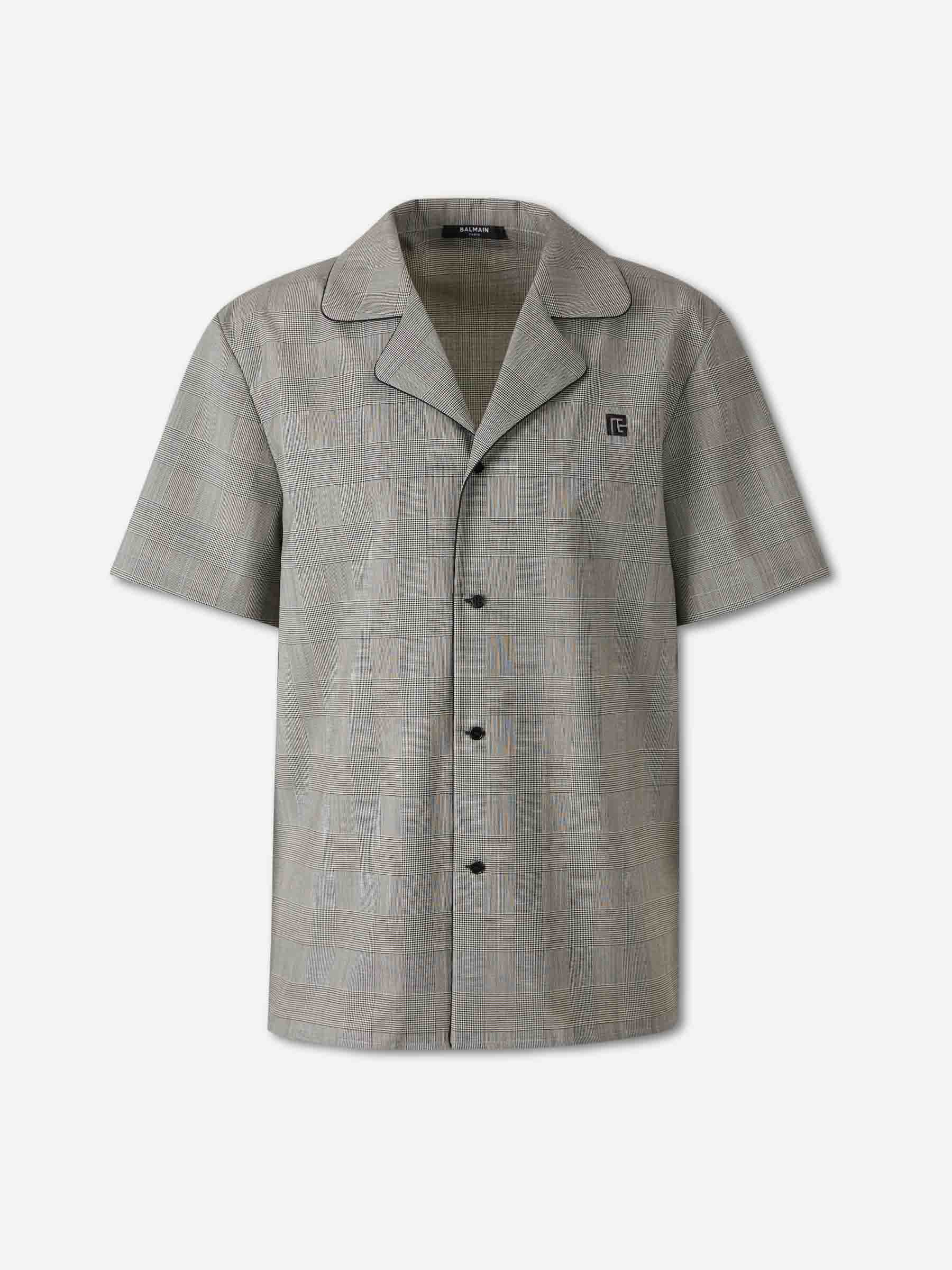 Balmain Hombre Barcelona Camisa Motivo Príncipe de Gales color Blanco Y Negro sku 532-000713 01 - Foto 1