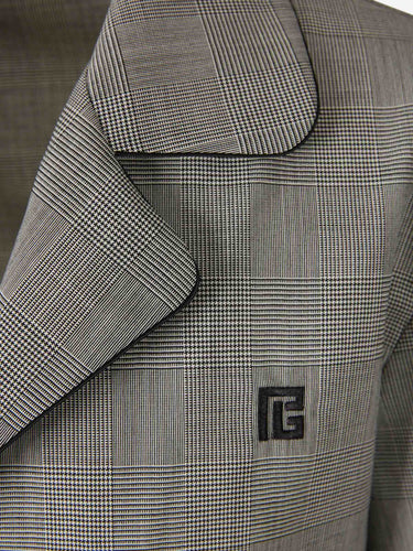 Balmain Hombre Barcelona Camisa Motivo Príncipe de Gales color Blanco Y Negro sku 532-000713 01 - Foto 3