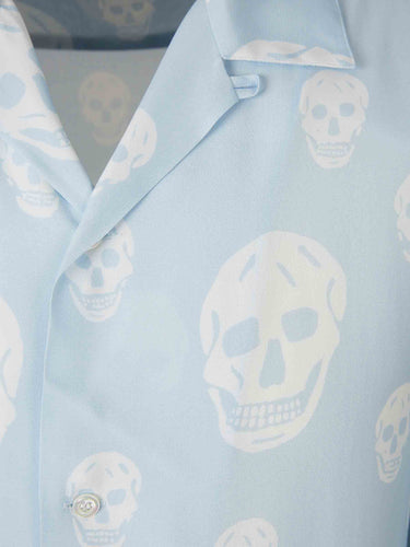 McQueen Hombre Barcelona Camisa Casual Estampada color Azul Celeste sku 532-000722 01 - Foto 3