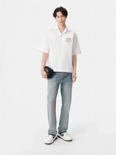 Amiri Hombre Barcelona Camisa Logo Algodón color Blanco sku 532-000723 01 - Foto 2