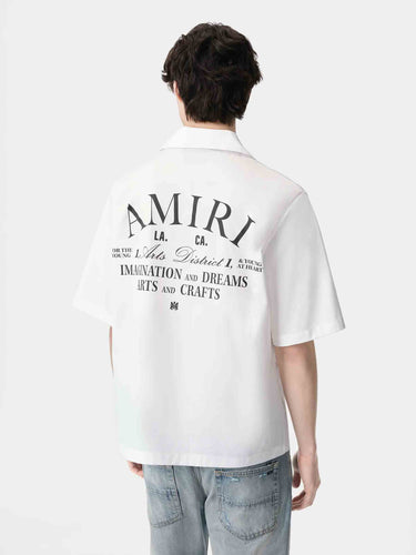Amiri Hombre Barcelona Camisa Logo Algodón color Blanco sku 532-000723 01 - Foto 3