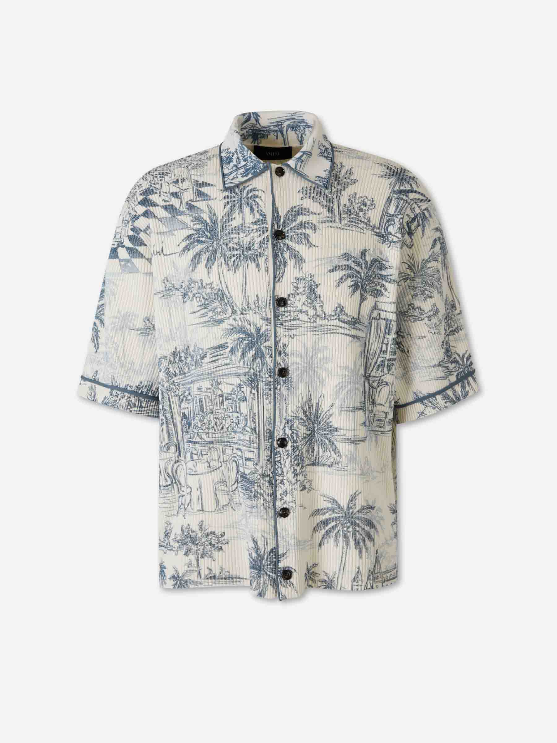 Amiri Hombre Barcelona Camisa estampada punto color Azul Marino sku 532-000726 01 - Foto 1