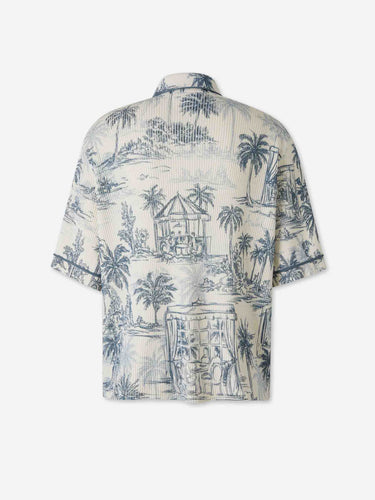 Amiri Hombre Barcelona Camisa estampada punto color Azul Marino sku 532-000726 01 - Foto 2
