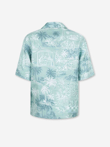 Amiri Hombre Barcelona Camisa Casual Estampada color Azul Turquesa sku 532-000730 01 - Foto 2