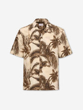 Moncler Hombre Barcelona Camisa Motivo Palmeras Lino color Beige sku 532-000733 01 - Foto 1