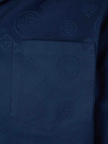 Casablanca Hombre Barcelona Camisa Monograma color Azul Marino sku 532-000738 01 - Foto 4