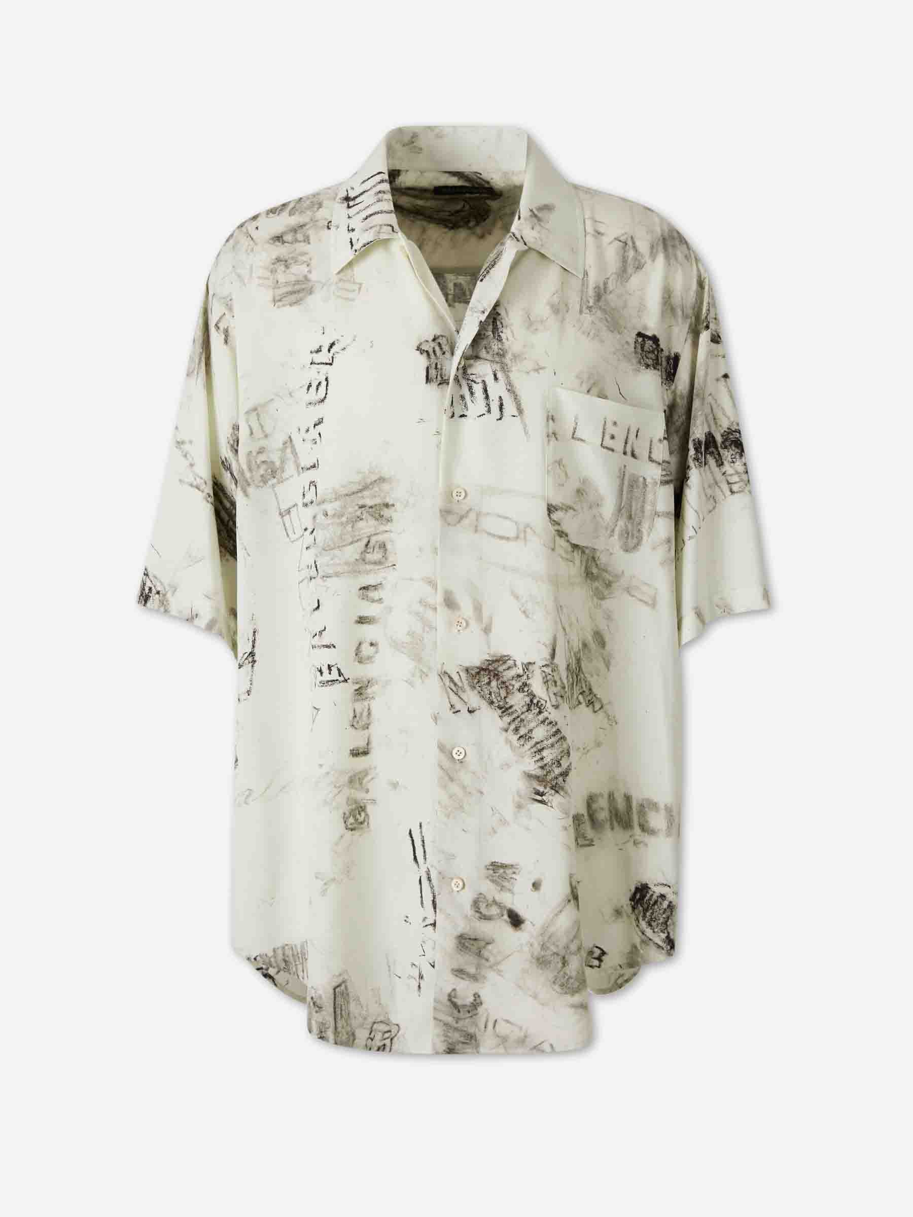 Balenciaga Hombre Barcelona Camisa Estampada Graphite color Gris sku 532-000741 01 - Foto 1