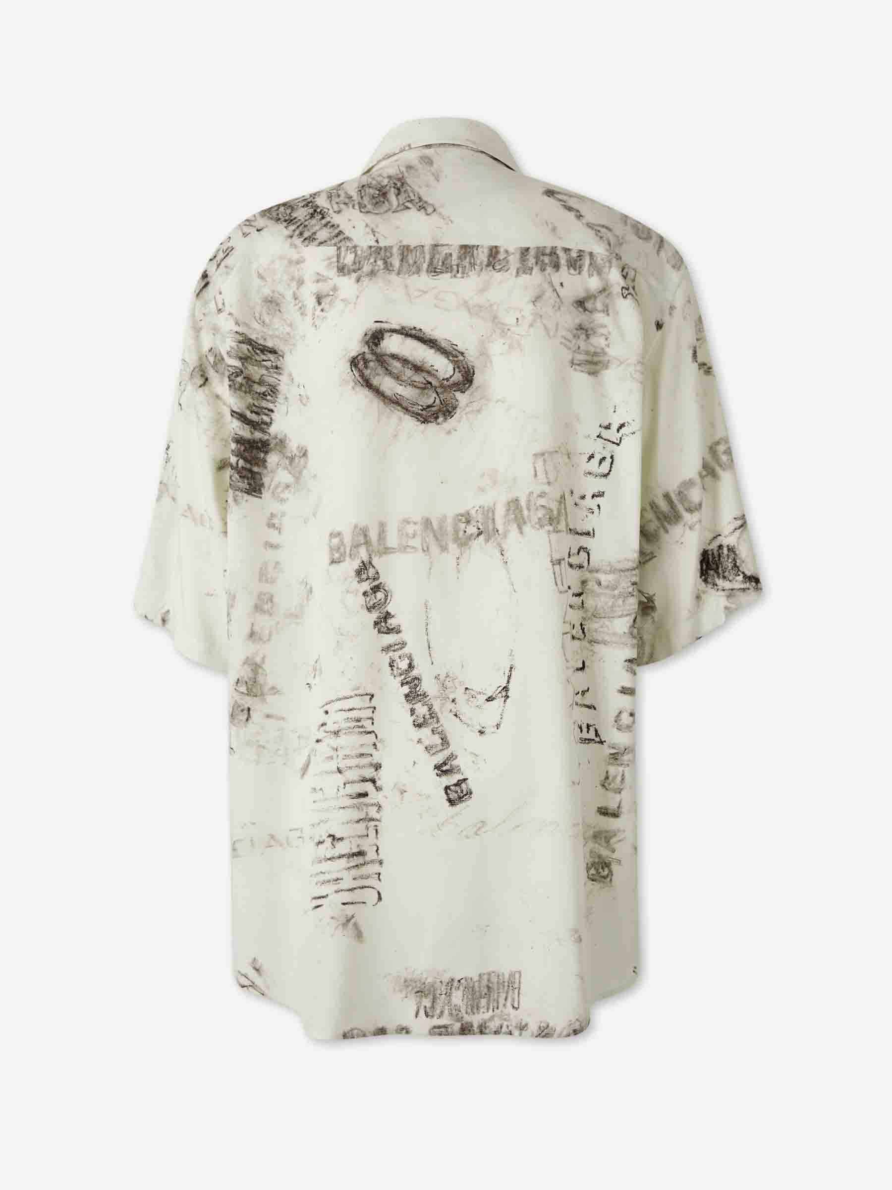 Balenciaga Hombre Barcelona Camisa Estampada Graphite color Gris sku 532-000741 01 - Foto 2