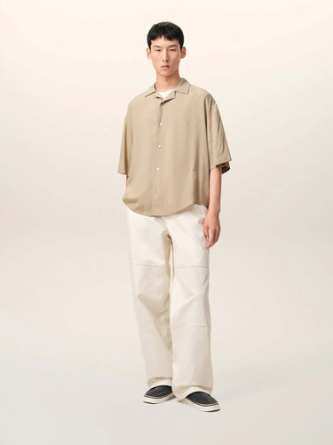 Ami Paris Hombre Barcelona Camisa Ancha color Beige sku 532-000745 02 - Foto 2