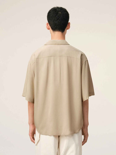 Ami Paris Hombre Barcelona Camisa Ancha color Beige sku 532-000745 02 - Foto 3
