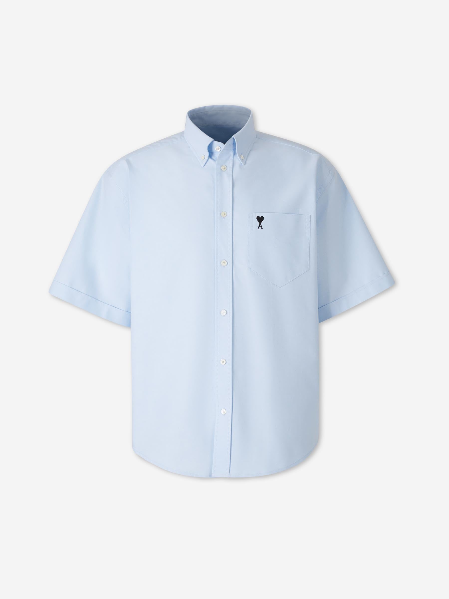 Ami Paris Hombre Barcelona Camisa Casual Algodón color Azul Celeste sku 532-000746 02 - Foto 1