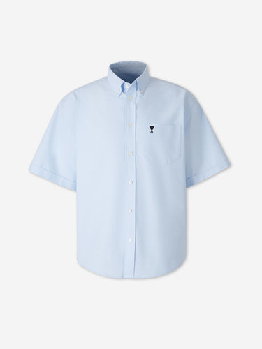 Ami Paris Hombre Barcelona Camisa Casual Algodón color Azul Celeste sku 532-000746 02 - Foto 1