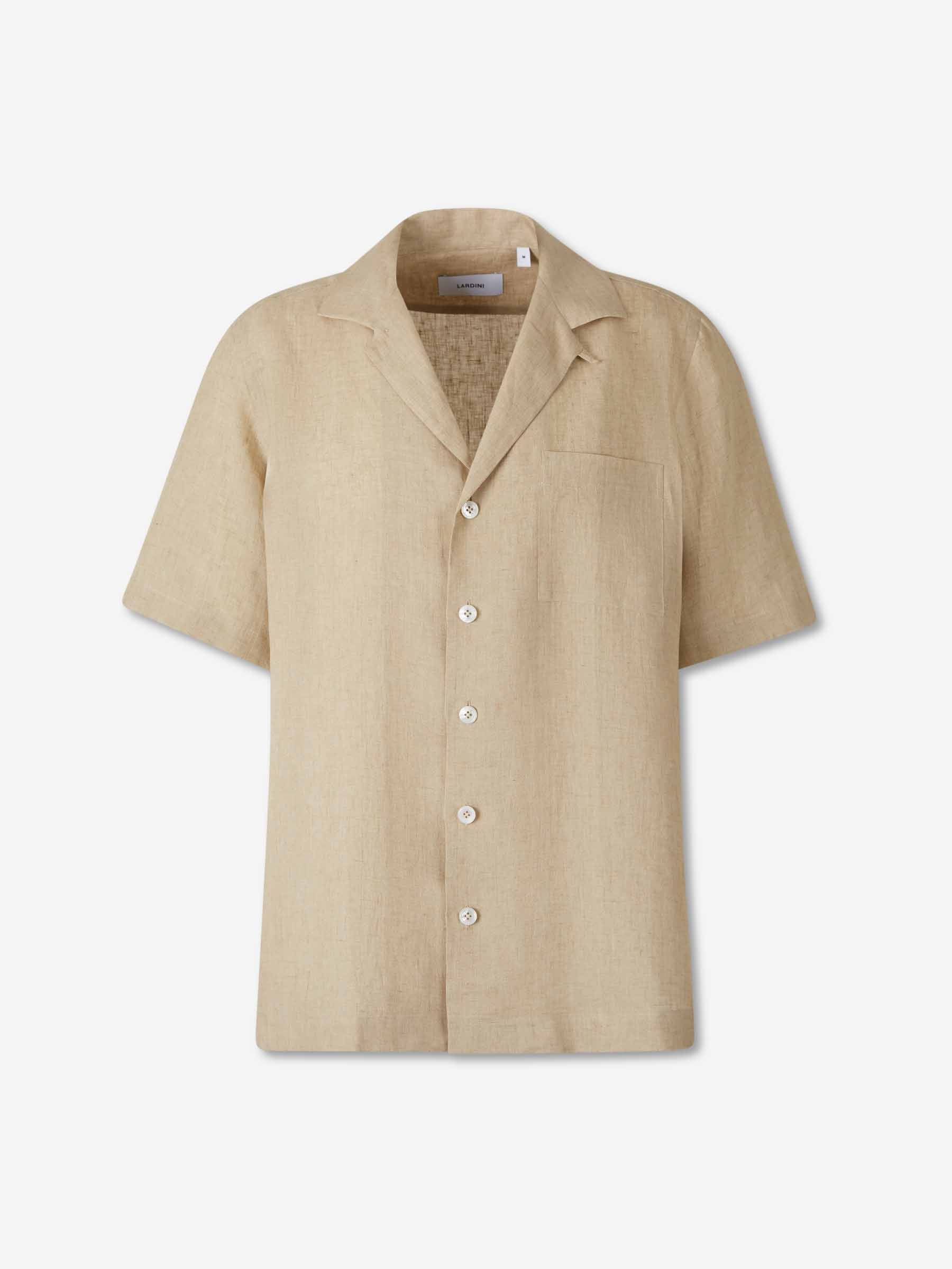 Lardini Hombre Barcelona Camisa Manga Corta color Lino sku 532-000753 01 - Foto 1