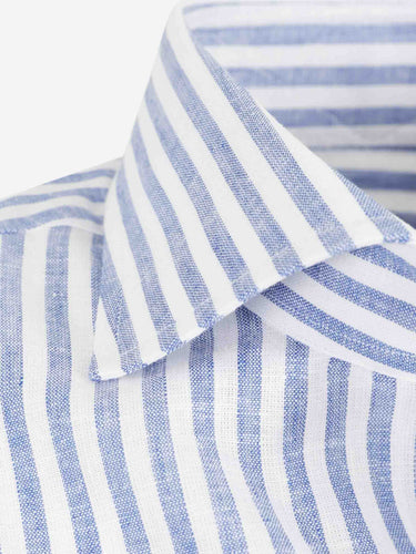 Santa Eulalia Hombre Barcelona Camisa Listada color Azul sku 532-000760 01 - Foto 3