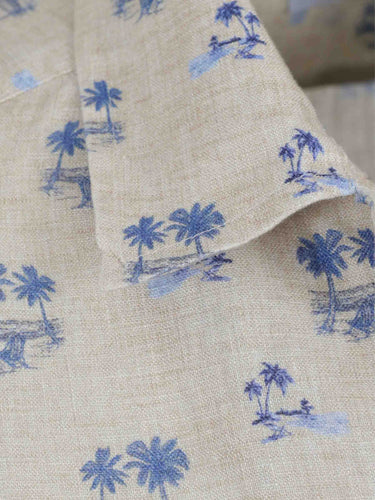 Santa Eulalia Hombre Barcelona Camisa Estampada color Beige sku 532-000761 02 - Foto 3