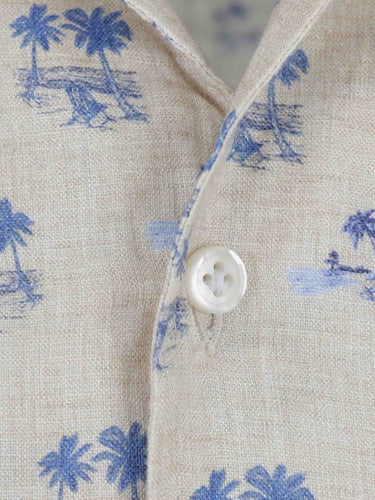 Santa Eulalia Hombre Barcelona Camisa Estampada color Beige sku 532-000761 02 - Foto 4
