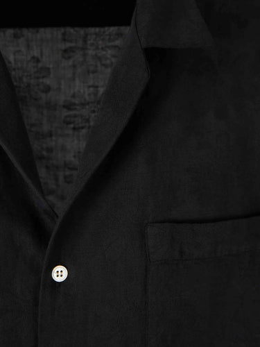Vincenzo di Ruggiero Hombre Barcelona Camisa Casual Lino color Negro sku 532-000764 03 - Foto 3