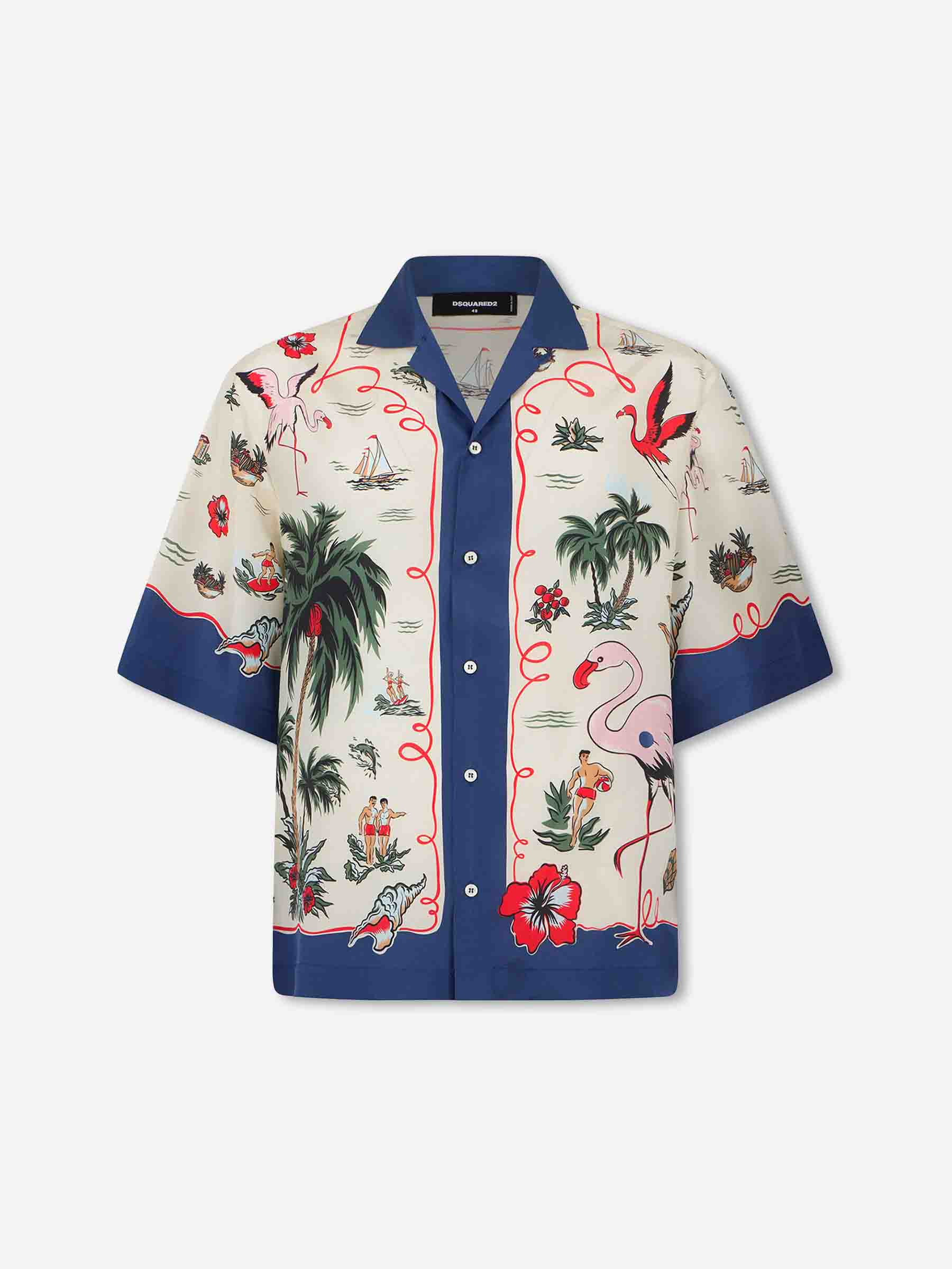 Dsquared2 Hombre Barcelona Camisa Aloha Souvenir color Multicolor sku 532-000772 01 - Foto 1