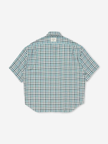 Acne Studios Hombre Barcelona Camisa Ancha Cuadros color Azul Turquesa sku 532-000773 01 - Foto 3