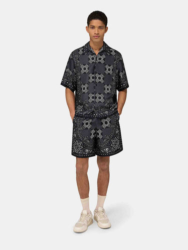 Amiri Hombre Barcelona Camisa MA Check Camp color Negro sku 532-000779 01 - Foto 2