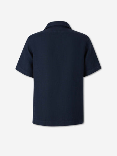 Santa Eulalia Hombre Barcelona Camisa Manga Corta Lino color Azul Marino sku 532-000782 01 - Foto 2