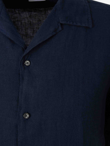 Santa Eulalia Hombre Barcelona Camisa Manga Corta Lino color Azul Marino sku 532-000782 01 - Foto 3