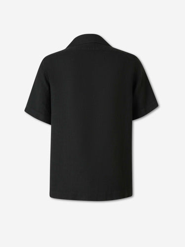 Santa Eulalia Hombre Barcelona Camisa Manga Corta Lino color Negro sku 532-000782 02 - Foto 2