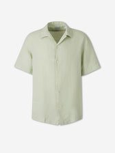 Santa Eulalia Hombre Barcelona Camisa Manga Corta Lino color Verde Manzana sku 532-000782 04 - Foto 1