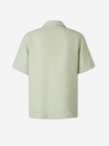 Santa Eulalia Hombre Barcelona Camisa Manga Corta Lino color Verde Manzana sku 532-000782 04 - Foto 2