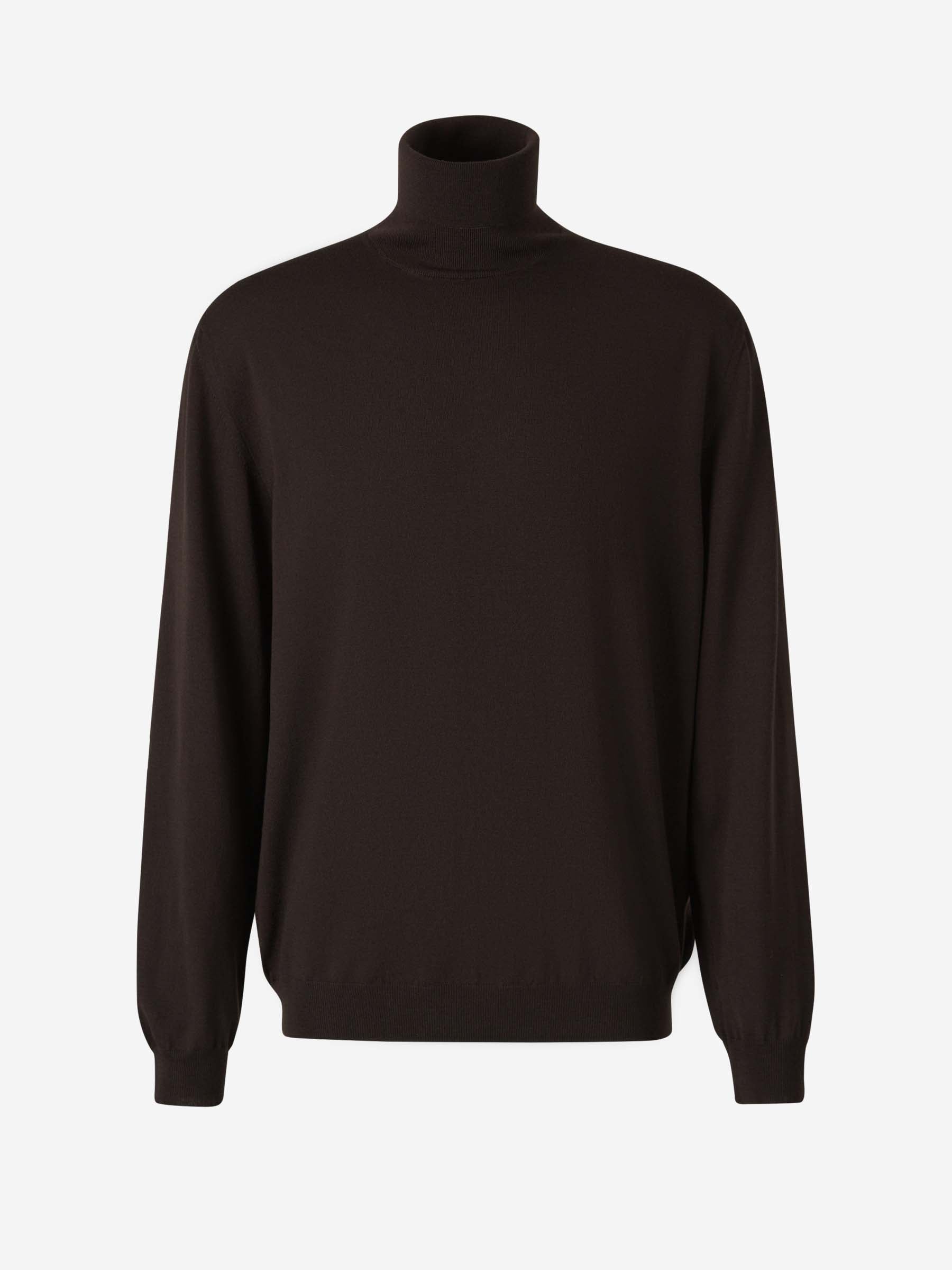Zanone Hombre Barcelona Jersey Cuello Alto Lana color Marrón Oscuro sku 542-002132 07 - Foto 1