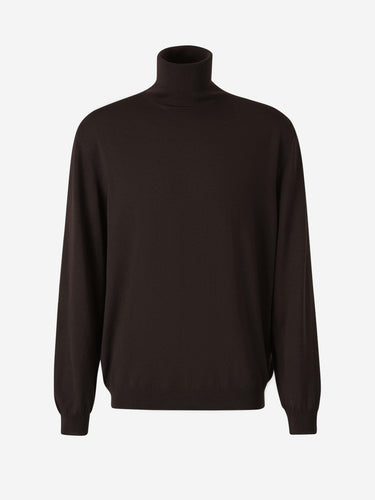 Zanone Hombre Barcelona Jersey Cuello Alto Lana color Marrón Oscuro sku 542-002132 07 - Foto 1