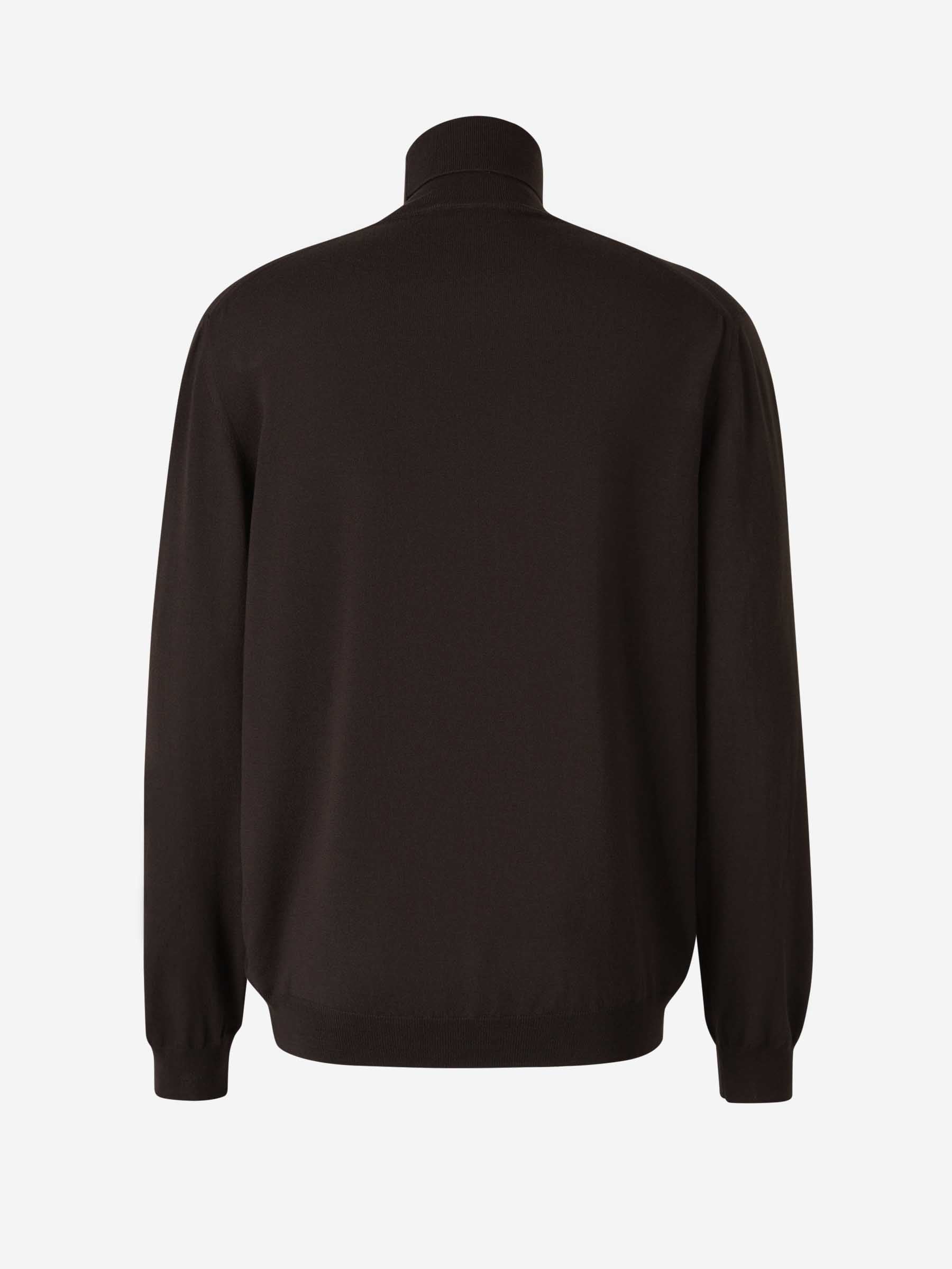 Zanone Hombre Barcelona Jersey Cuello Alto Lana color Marrón Oscuro sku 542-002132 07 - Foto 2