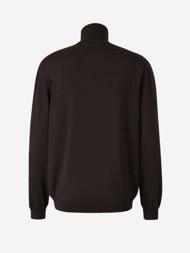 Zanone Hombre Barcelona Jersey Cuello Alto Lana color Marrón Oscuro sku 542-002132 07 - Foto 2