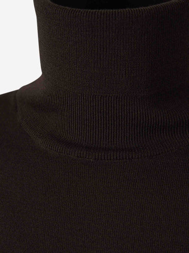 Zanone Hombre Barcelona Jersey Cuello Alto Lana color Marrón Oscuro sku 542-002132 07 - Foto 3
