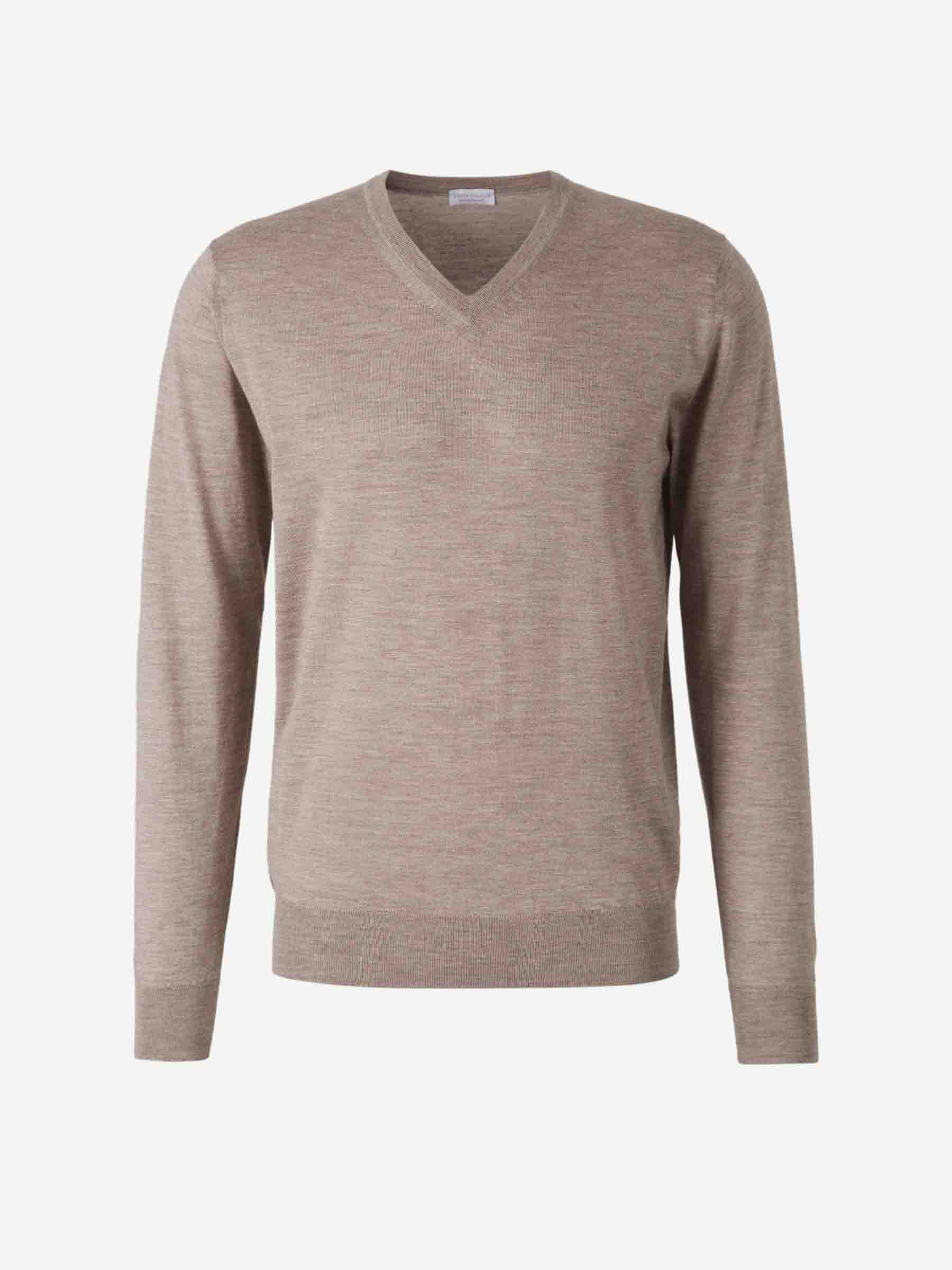 Santa Eulalia Hombre Barcelona Jersey Pico Cashmere color Camel sku 542-002425 07 - Foto 1