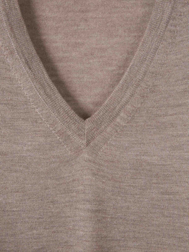 Santa Eulalia Hombre Barcelona Jersey Pico Cashmere color Camel sku 542-002425 07 - Foto 3