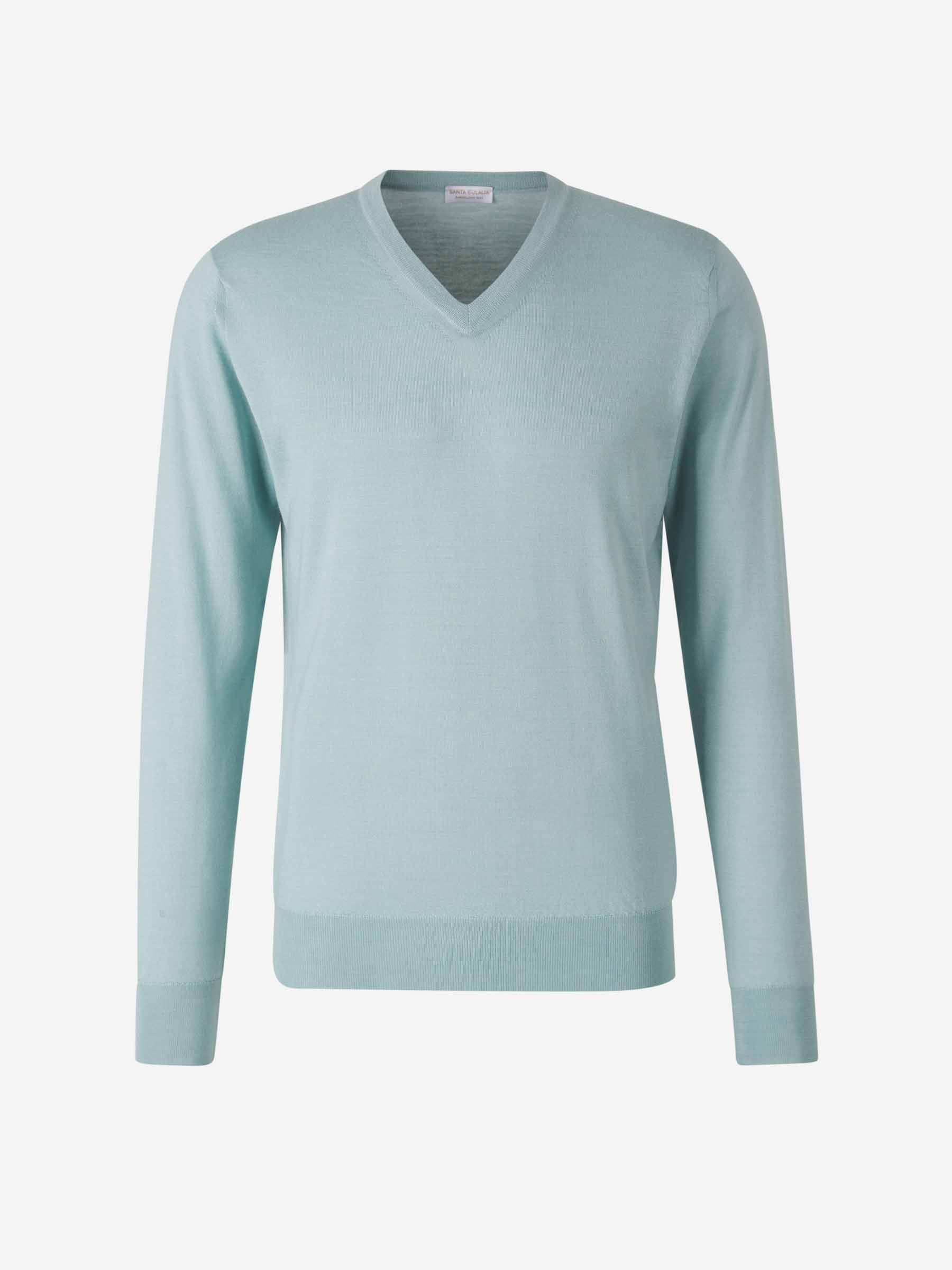 Santa Eulalia Hombre Barcelona Jersey Pico Cashmere color Verde Menta sku 542-002425 09 - Foto 1