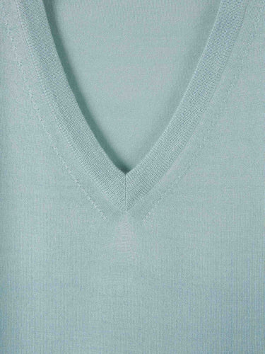 Santa Eulalia Hombre Barcelona Jersey Pico Cashmere color Verde Menta sku 542-002425 09 - Foto 3