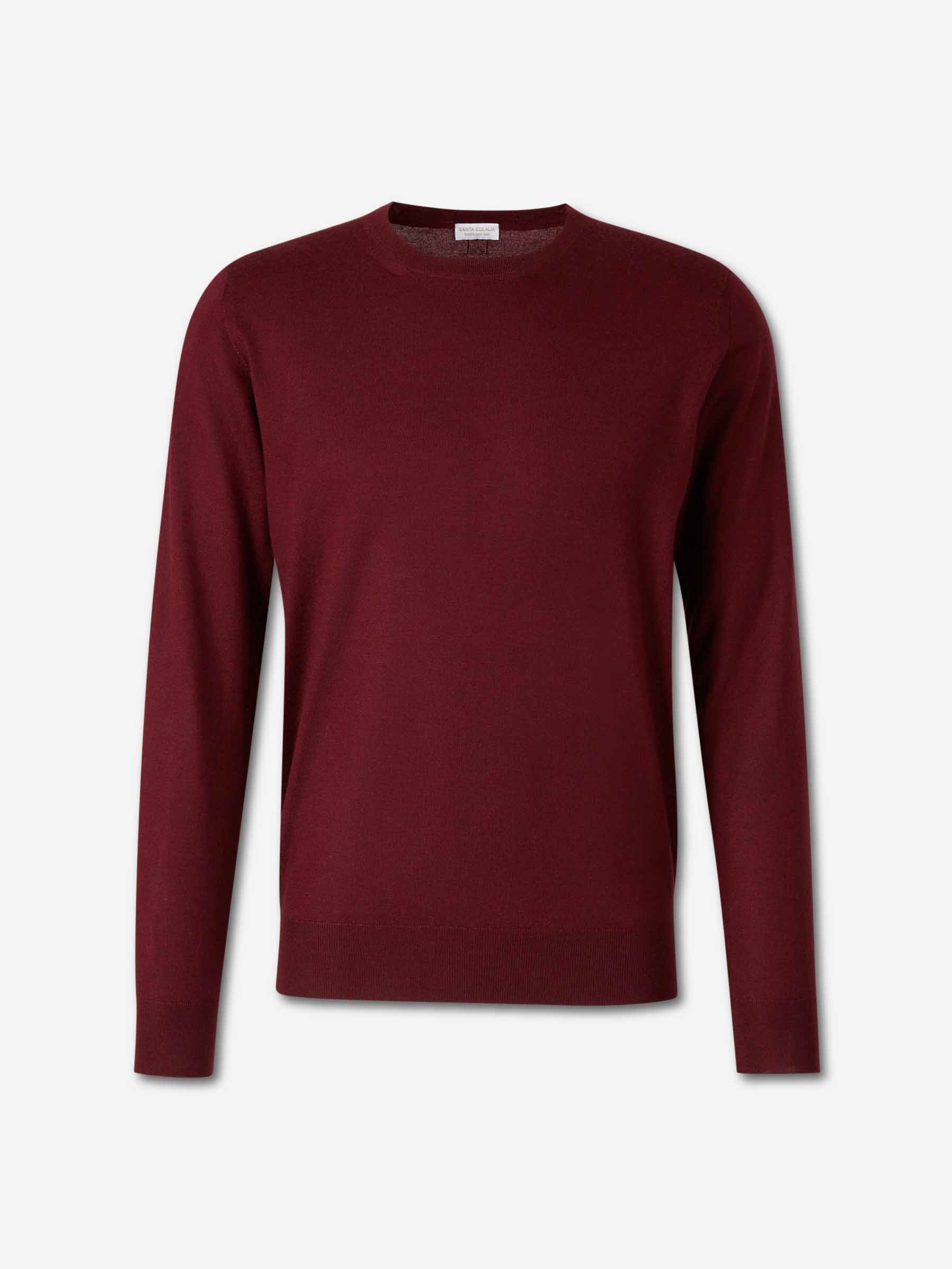 Santa Eulalia Hombre Barcelona Jersey Cashmere Y Seda color Burdeos sku 542-002426 04 - Foto 1