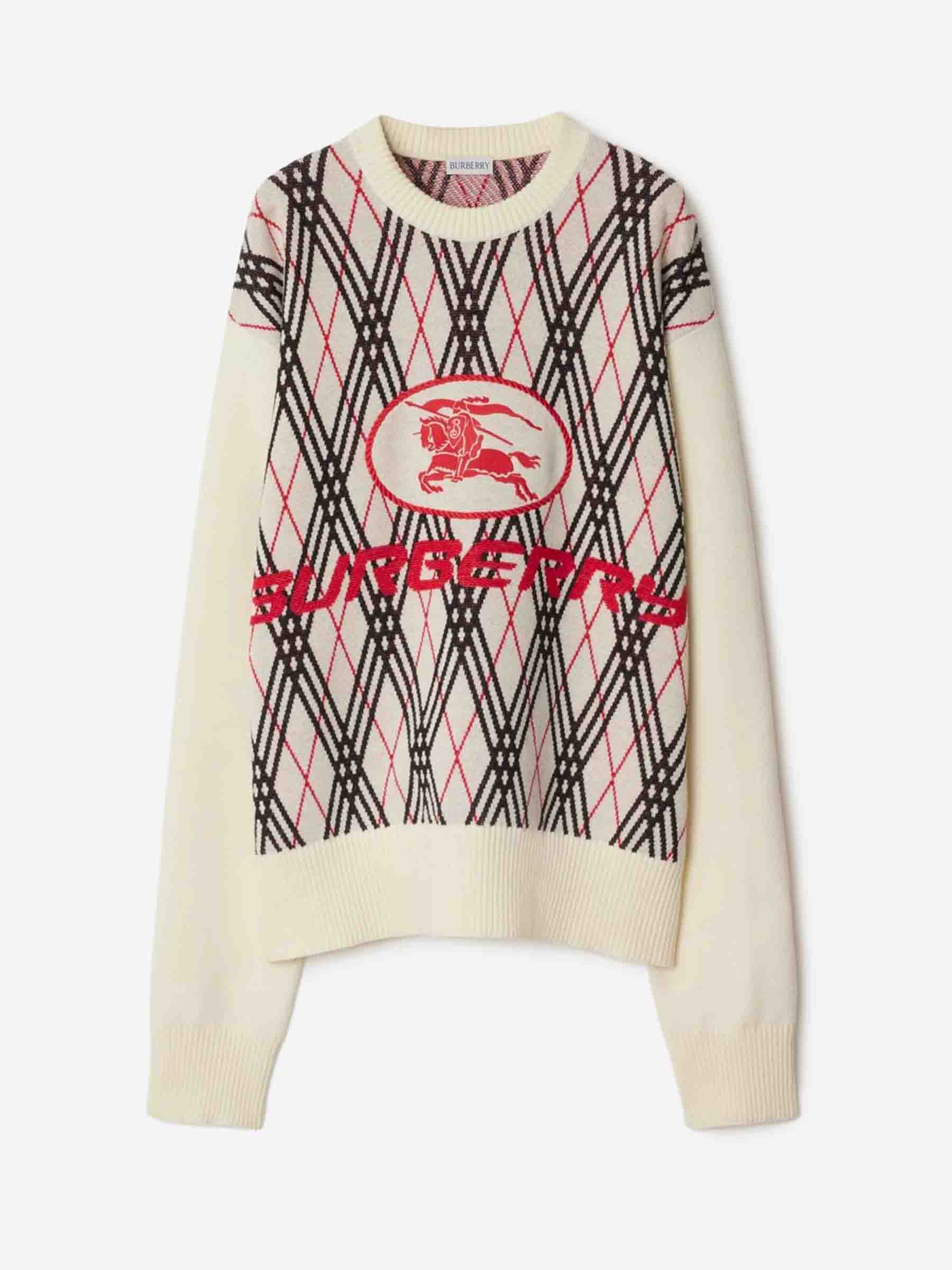 Burberry Hombre Barcelona Jersey Cuello Redondo color Marfil sku 542-002475 01 - Foto 1