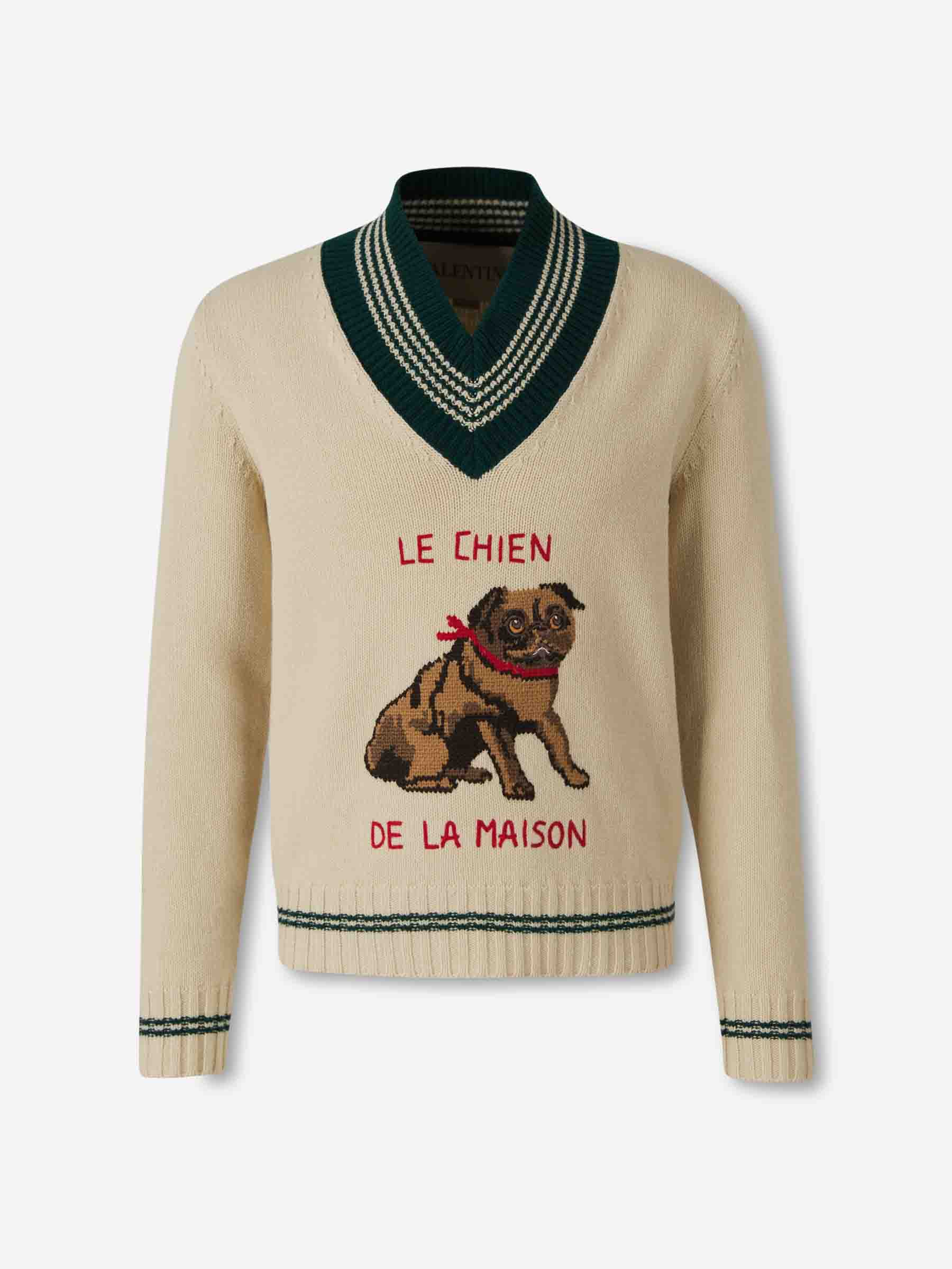 Valentino Hombre Barcelona Jersey Le Chien de la Maison color Crema sku 542-002483 01 - Foto 1