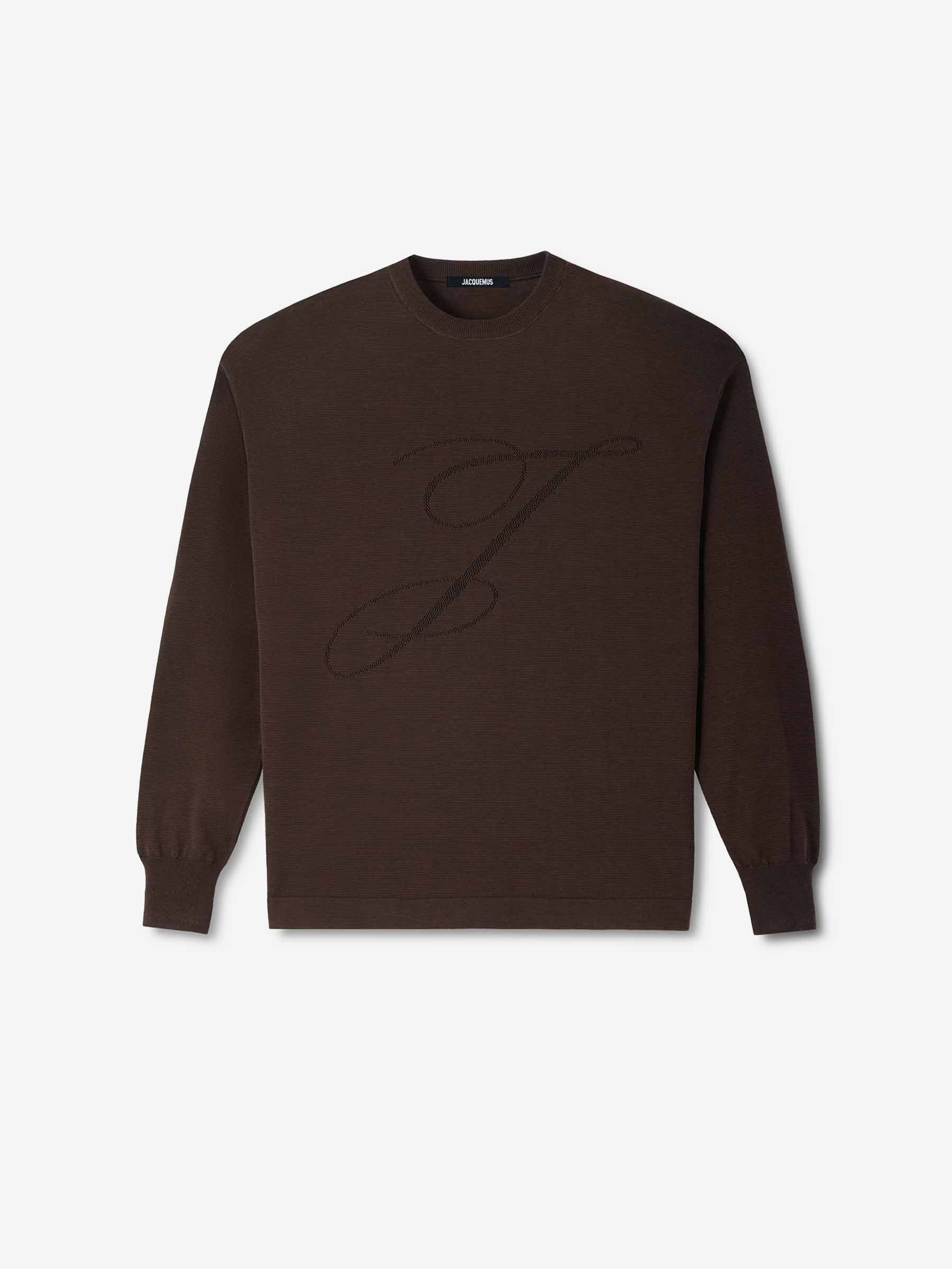 Jacquemus Hombre Barcelona Jersey Punto Lino color Marrón Oscuro sku 542-002486 01 - Foto 1