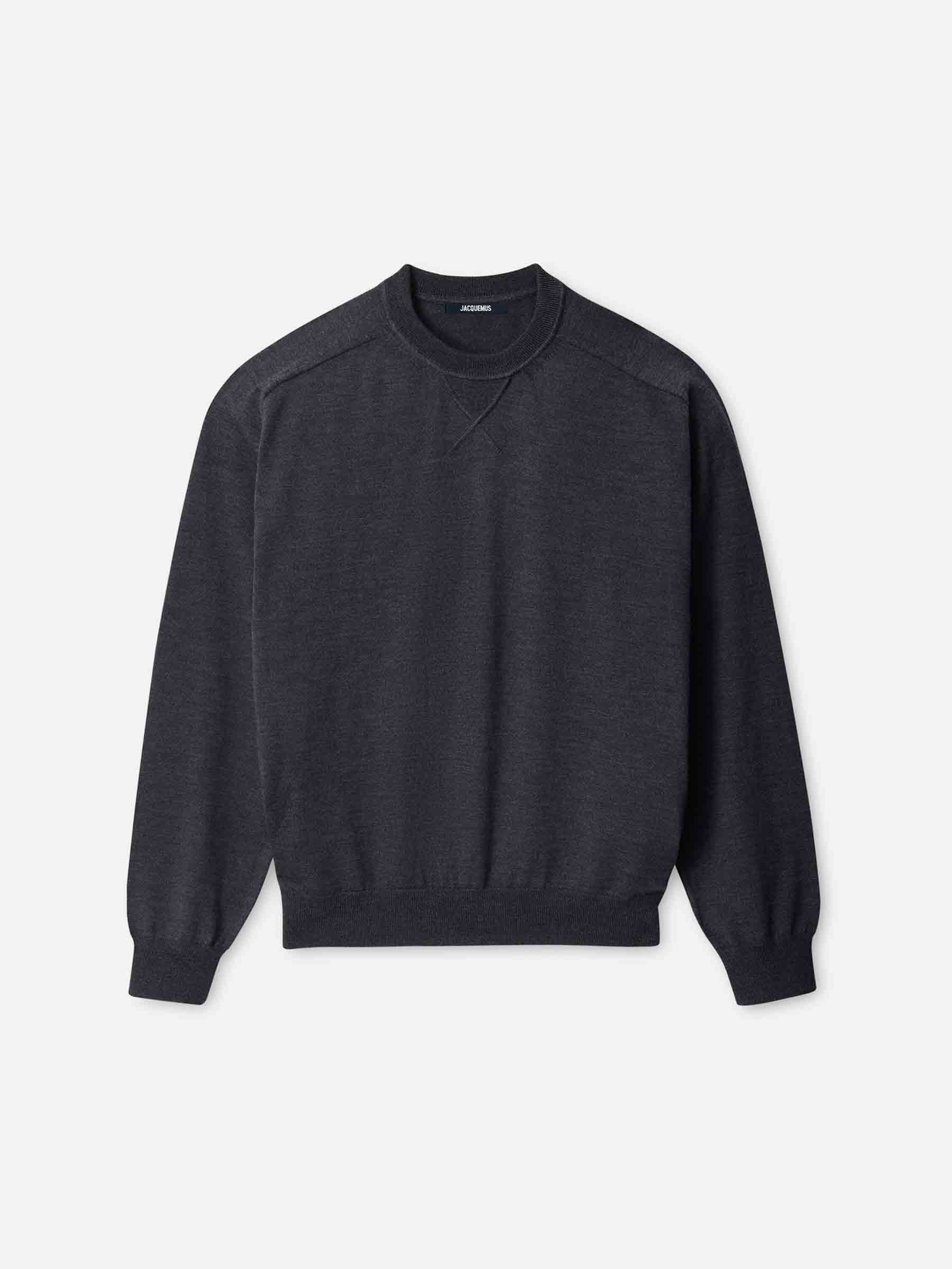 Jacquemus Hombre Barcelona Jersey cuello redondo color Gris Antracita sku 542-002487 01 - Foto 1