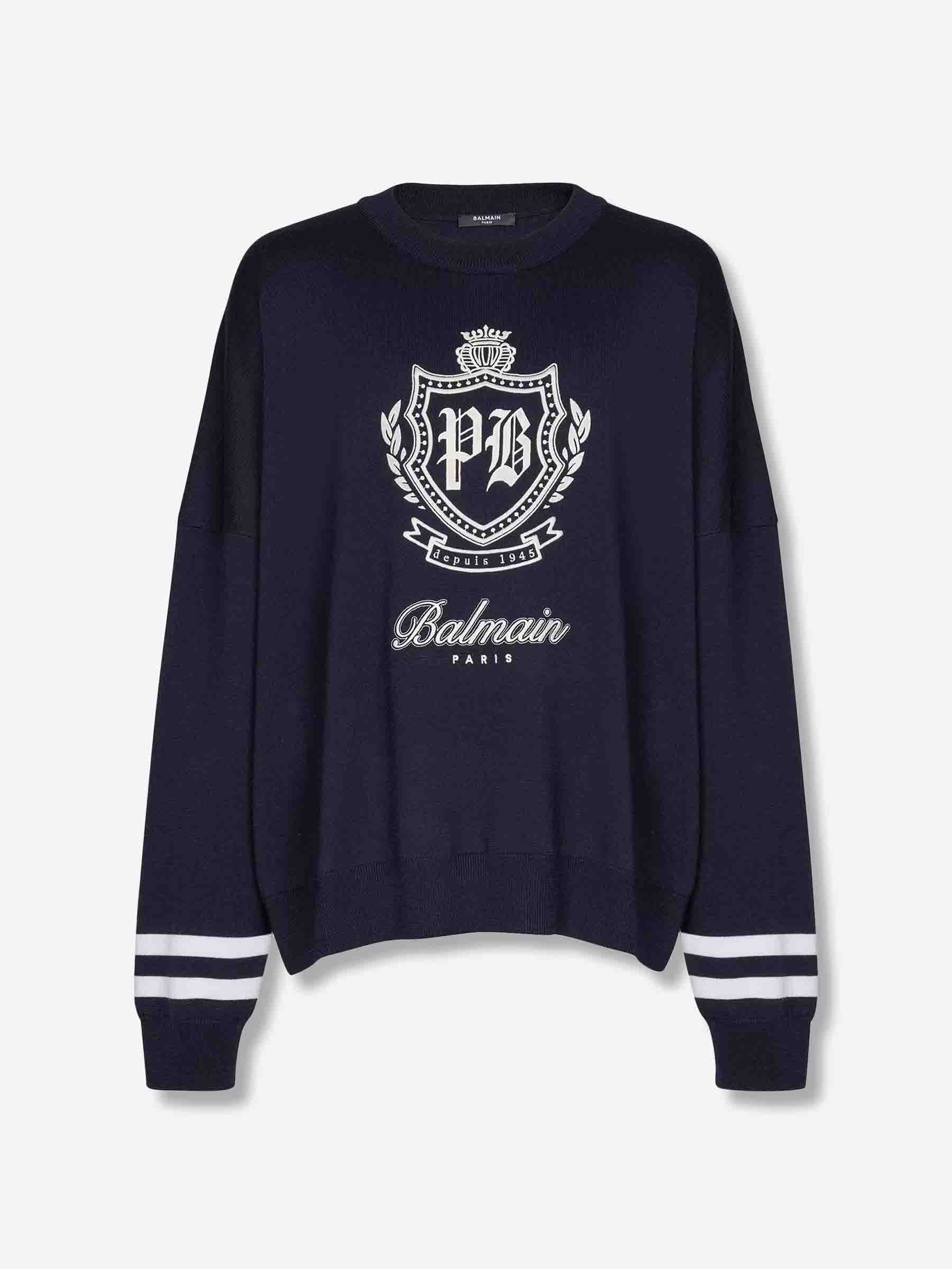 Balmain Hombre Barcelona Jersey Cuello Redondo color Azul Marino sku 542-002488 00 - Foto 1