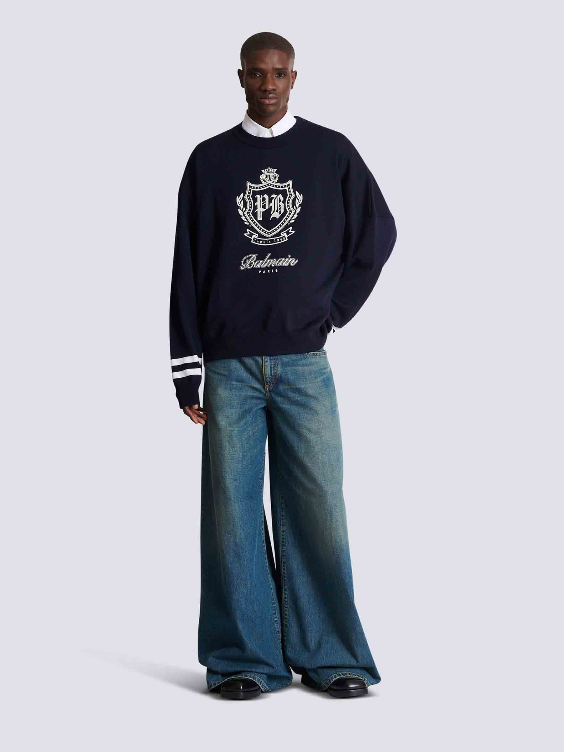 Balmain Hombre Barcelona Jersey Cuello Redondo color Azul Marino sku 542-002488 00 - Foto 2