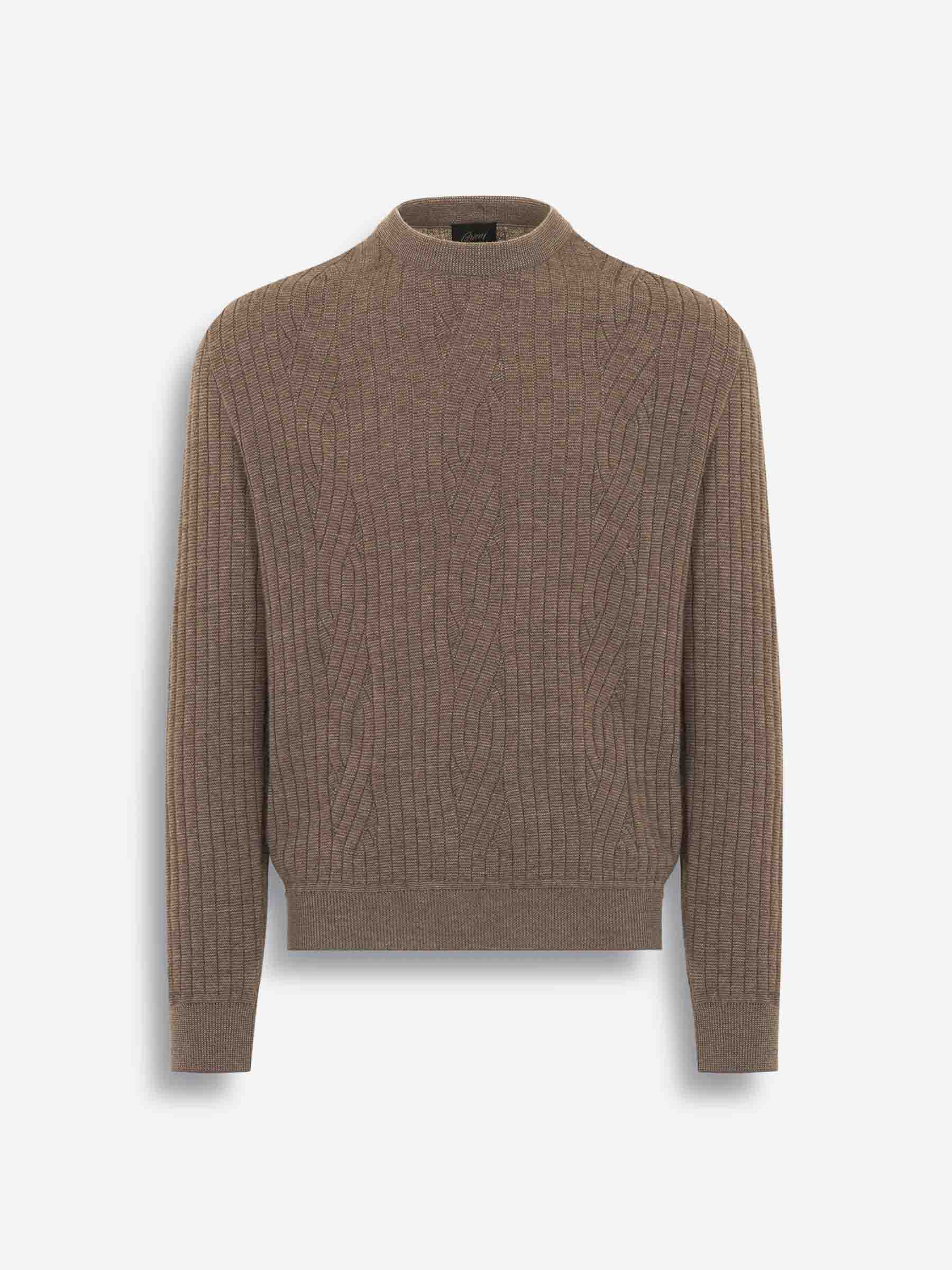 Brioni Hombre Barcelona Jersey Cuello Redondo color Marrón sku 542-002490 01 - Foto 1