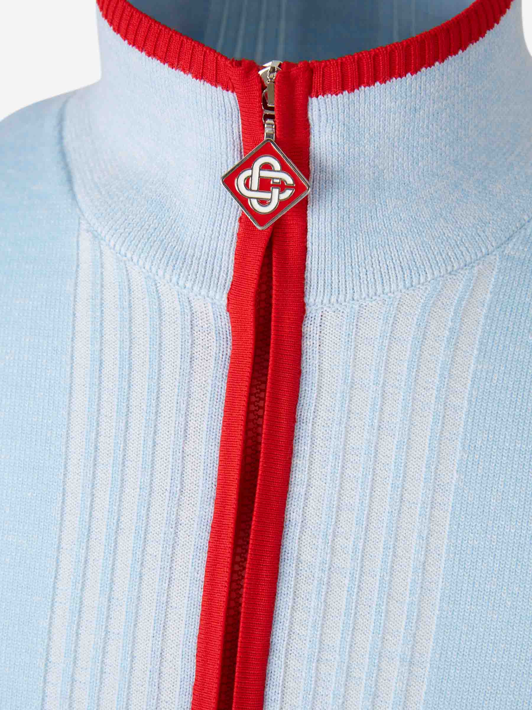 Casablanca Hombre Barcelona Cárdigan Punto Cremallera color Azul Celeste sku 542-002492 01 - Foto 2