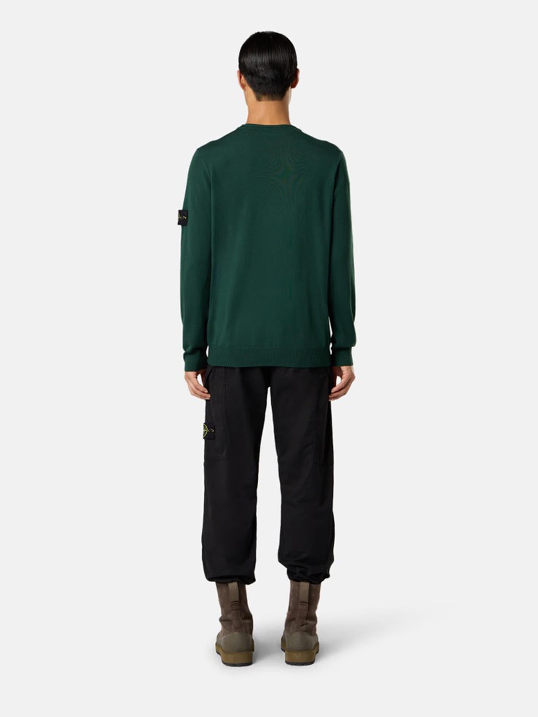 Stone Island Hombre Barcelona Jersey de punto RWS color Verde Oscuro sku 542-002496 02 - Foto 2